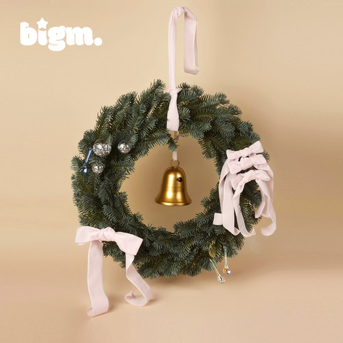 bigm原创蝴蝶结仿真圣诞树花环袜