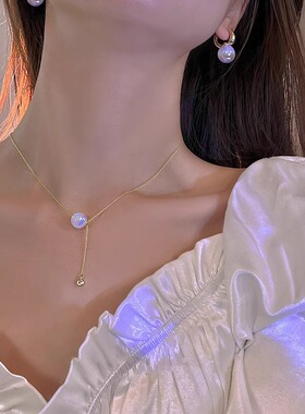 【钛钢】极简冷淡风人鱼姬气质项链女精致风ins网红锁骨链配饰品