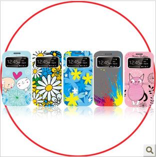 韩国适用卡通风三星S４/i9500卡通精品翻盖保护套带视窗皮套othe