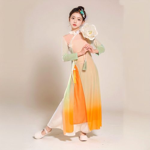 女中国风古典舞旗袍练功服包邮