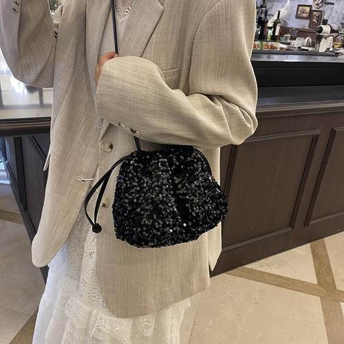 小众ins闪闪亮片福袋包