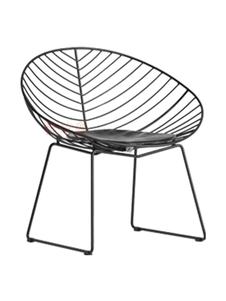 北欧ins椅子轻奢铁艺现代餐椅简约户外阳台休闲网红家用桌椅家具