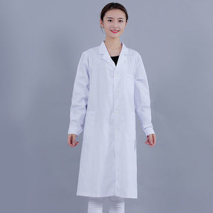 白大褂工作服长袖医师服护士服化验室实验服食品药店卫生服食堂服