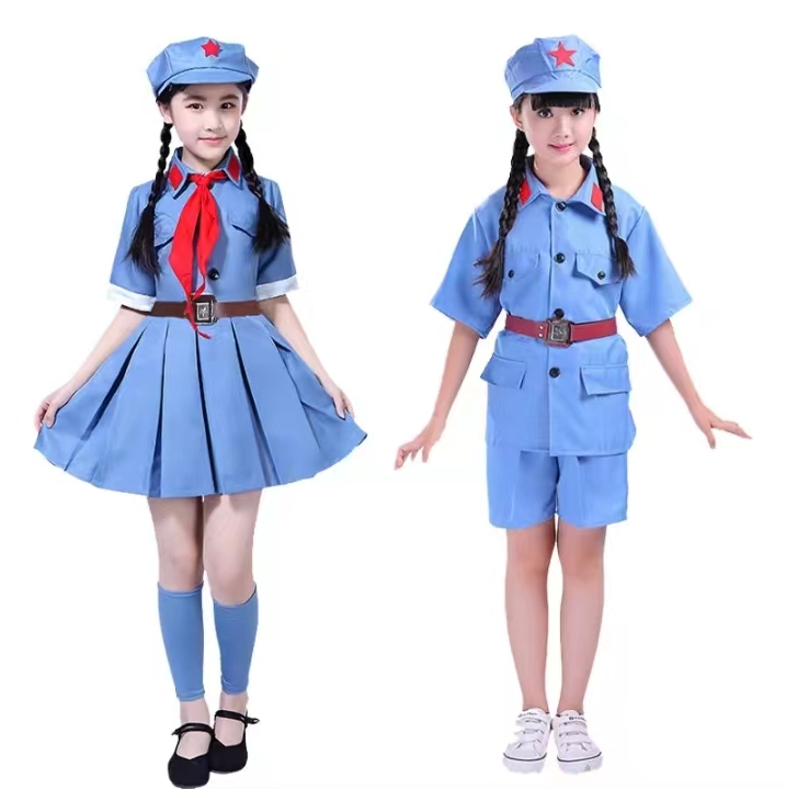 六一小红军演出服八路军表演服幼儿红星闪闪舞蹈服男女童合唱服