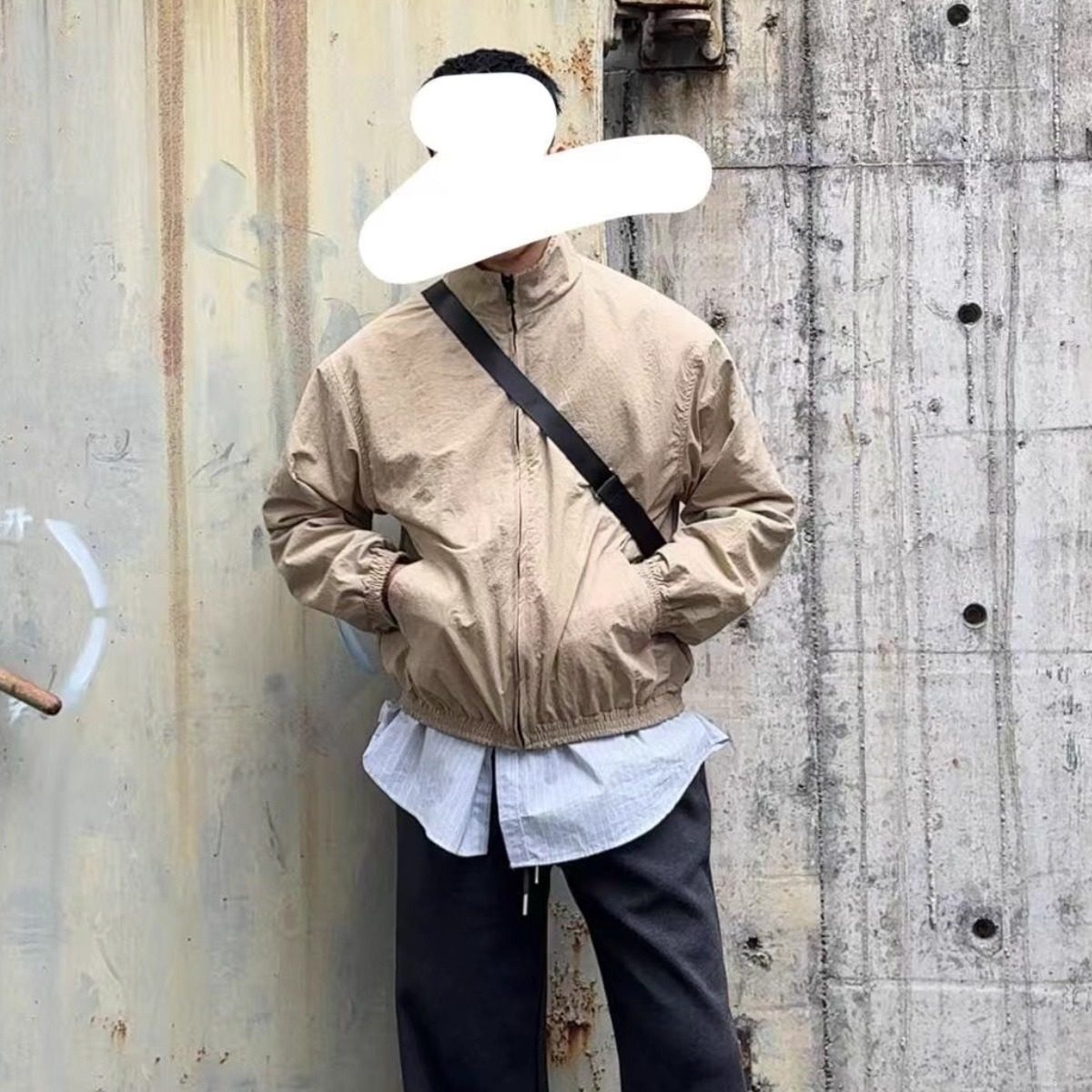 OKKO周边 复古cleanfit短款廓形两面可穿工装外套男女哈灵顿夹克