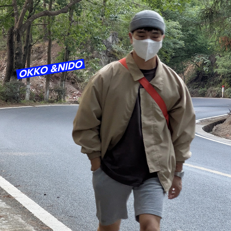 OKKO周边外套复古日系防风夹克男女骑行夹克外套情侣装运动百搭男,男装,夹克,淘宝优惠券,粉丝福利购,淘宝优惠卷