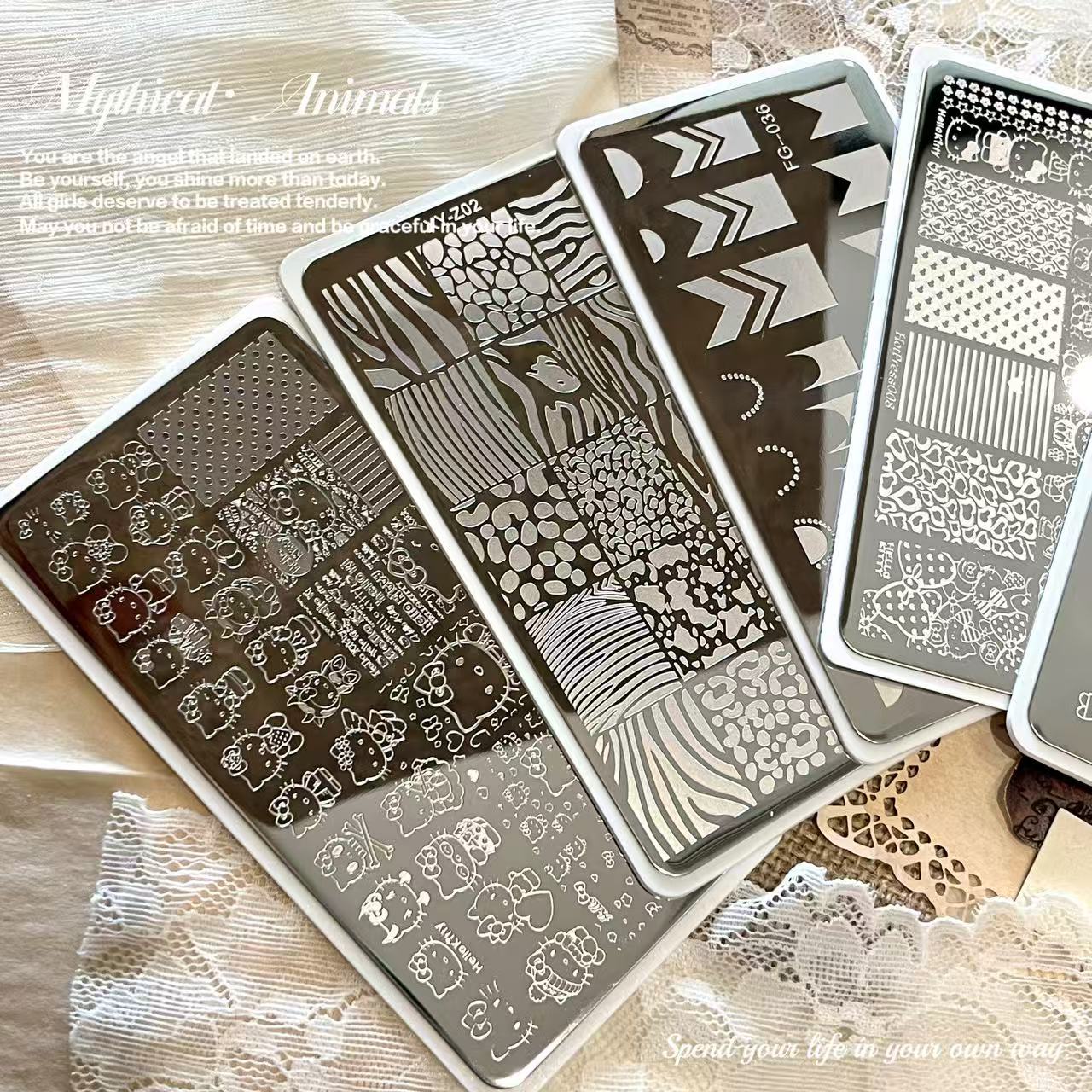 美甲印花KT转印印章Hello工具