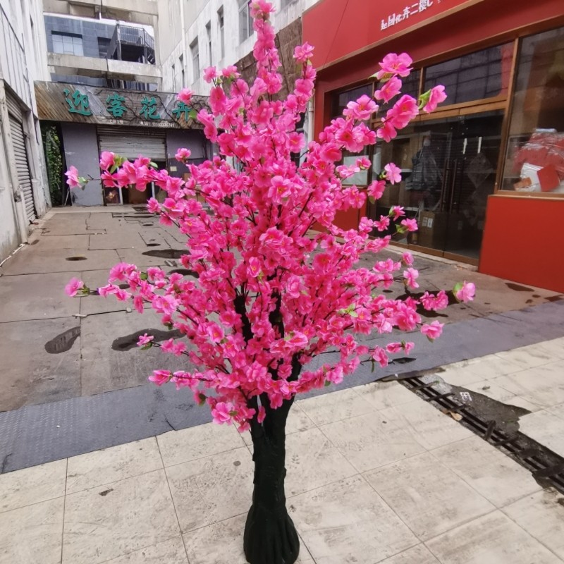仿真樱花树桃花树许愿树室内装饰大型假桃树商场酒店婚庆摆设造景