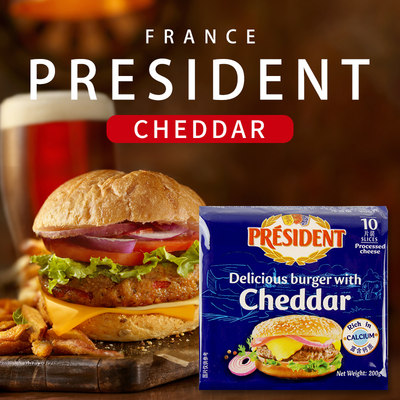 总统汉堡奶酪片芝士进口车达