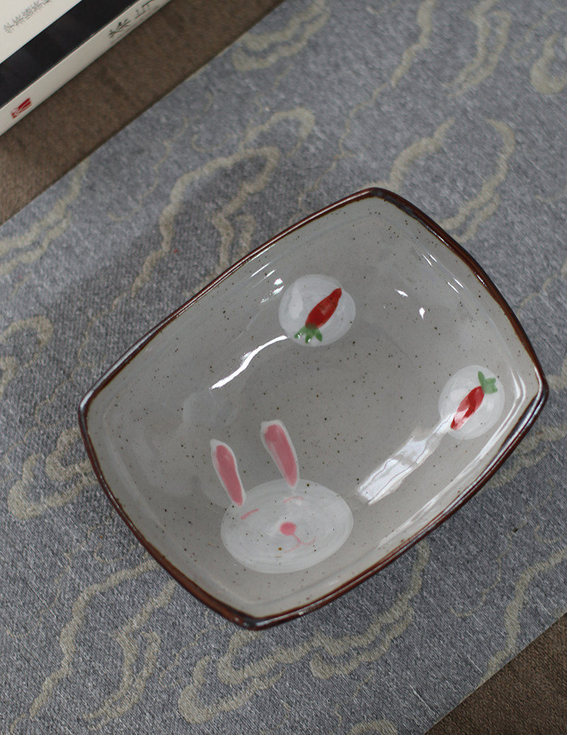 外贸出口日本 手工手绘釉下彩陶瓷餐具 日式碗 米饭碗调料碟 兔子,餐饮具,碟,淘宝优惠券,粉丝福利购,淘宝优惠卷
