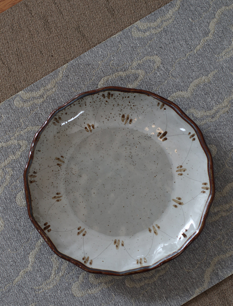 外贸盘子出口陶瓷餐具手工手绘日式杂货碟调味碟 灰色手绘 釉下彩,餐饮具,碟,淘宝优惠券,粉丝福利购,淘宝优惠卷