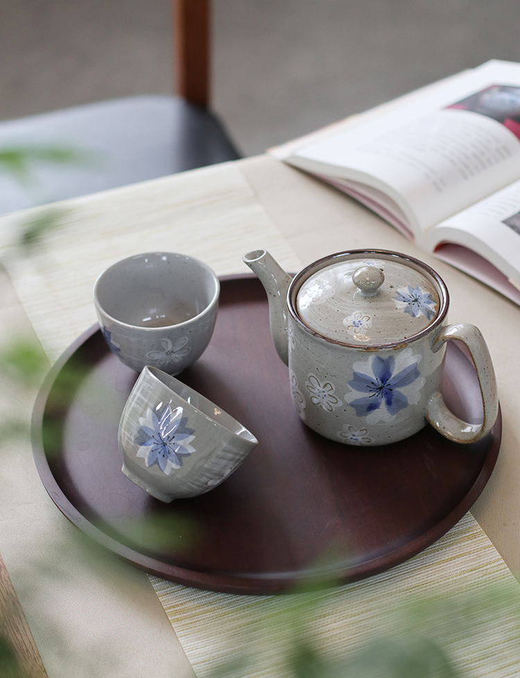 出口日本日式茶具陶瓷小茶壶带过