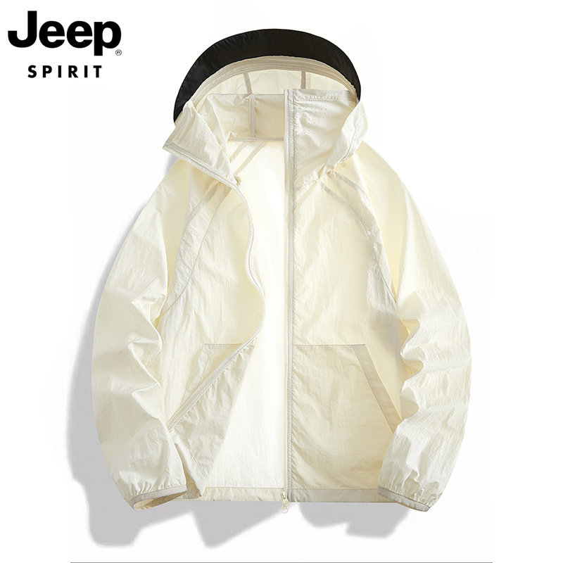 JEEP吉普冰丝防晒衣男女青少年2026夏季新款轻薄防紫外线钓鱼外套
