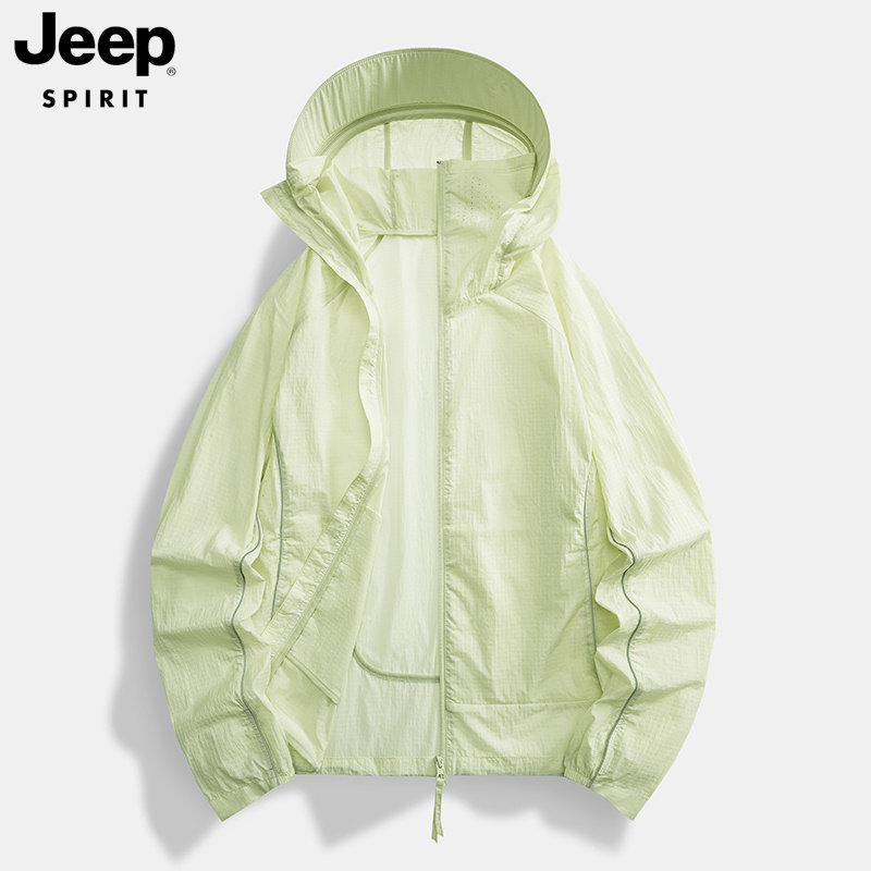 JEEP吉普冰丝防晒衣男女青少年2026夏季新款轻薄防紫外线钓鱼外套