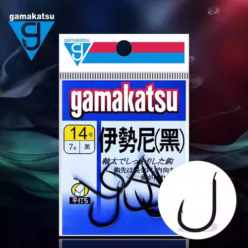 Gamakatsu伽玛卡兹 伊势尼黑 鱼钩有倒刺 光伊势尼 有倒刺