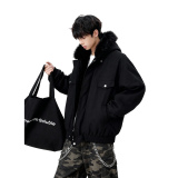 25冬新潮美式连帽座山雕内里全毛加厚保暖外套705-M75-P118限218，男装棉衣，星座705