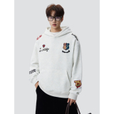 26春美式高街徽章刺绣外套连帽卫衣情侣男宽松705-WY1661-TP48，女装短外套，星座705