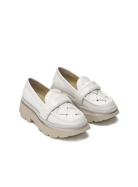 4CCCCEES 白色厚底乐福百搭女鞋