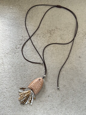 AIHPOS索壹陆流苏小鱼贝壳长项链