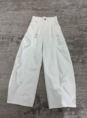 【孟子义/尹浩宇同款】SENSEAWEEK25春夏新品水洗破洞气球牛仔裤