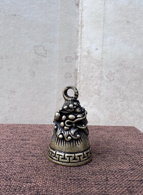 合金貔貅铃铛复古挂件金色仿古创意钥匙扣吊坠