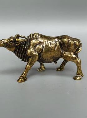 仿古合金牛摆件办公室生肖旺市牛气招财冲天礼品家居客厅工艺品