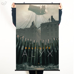 半条命:Alyx游戏周边海报挂画 半衰期爱莉克斯布质防水卷轴画