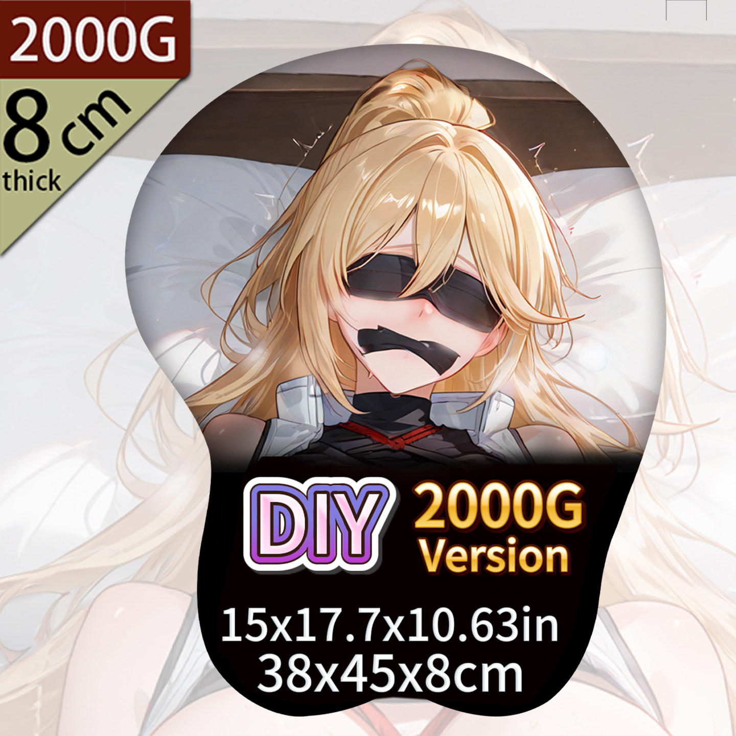 绝区零艾连乔3d立体鼠标垫硅胶护腕垫二次元超大性感美女来图定制