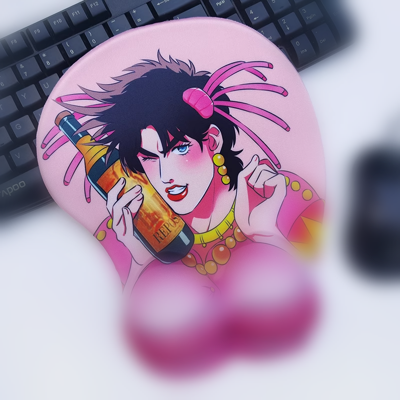 英雄联盟艾尔海森jojo海贼王原神3d护腕天然橡硅胶鼠标垫防腱鞘