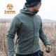 冬季 带帽战术保暖外套冲锋衣内胆 户外连帽抓绒衣男双面摇粒绒开衫