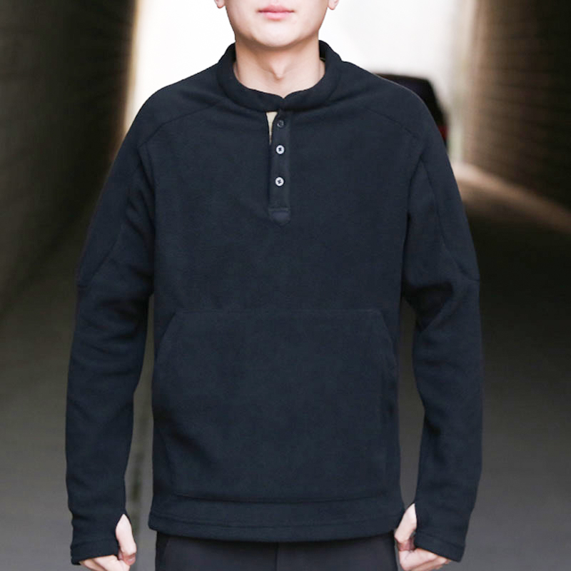春秋户外战术抓绒衣男双面摇粒绒套头保暖外套御寒冲锋衣内胆卫衣