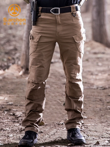 Летние тактические эластичные дорожные штаны, облегающий крой, свободный прямой крой