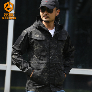 军迷战地户外冲锋衣 战术外套中长款 昂垦谍影M65风衣男士 防水春夏
