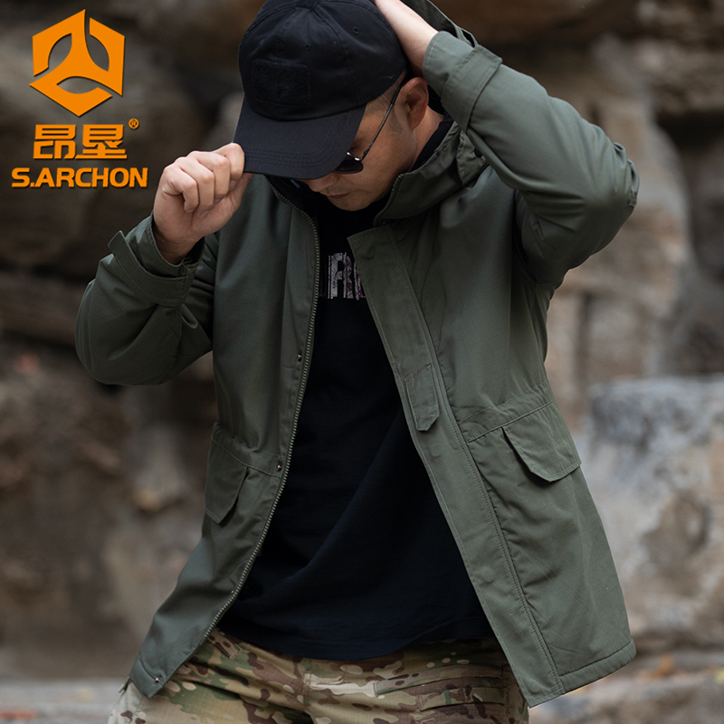 【正品清仓】昂垦户外守望者者战术风衣防风防水冲锋衣男秋冬外套