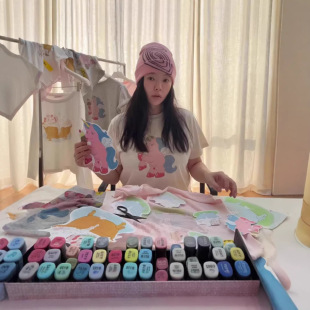 韩系女装 独角兽短袖 少女风卡通甜美T恤 nnel 韩国设计师viv