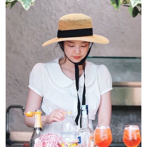 现货！Jennie同款泡泡袖衬衫2026春韩国减龄娃娃领收腰短袖上衣女