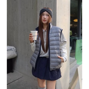 韩国90鸭绒立领排骨羽绒服 25冬新款 拉链马甲女 宋智雅同款 陆续