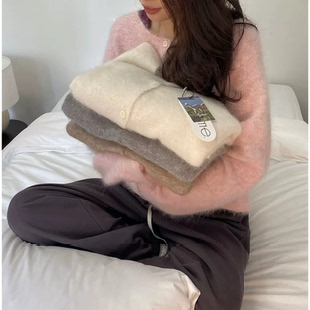 毛衣女 ME含羊毛甜美圆领单排扣针织开衫 陆续 超软糯韩国25冬ER