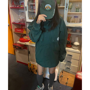 新品 休闲风2026早春季 韩国抽绳立领户外运动连帽外套女 美式 现货