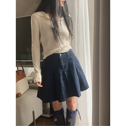 秒发！鬼马少女系韩国26春夏新款百褶半身裙俏皮减龄高腰A字短裙
