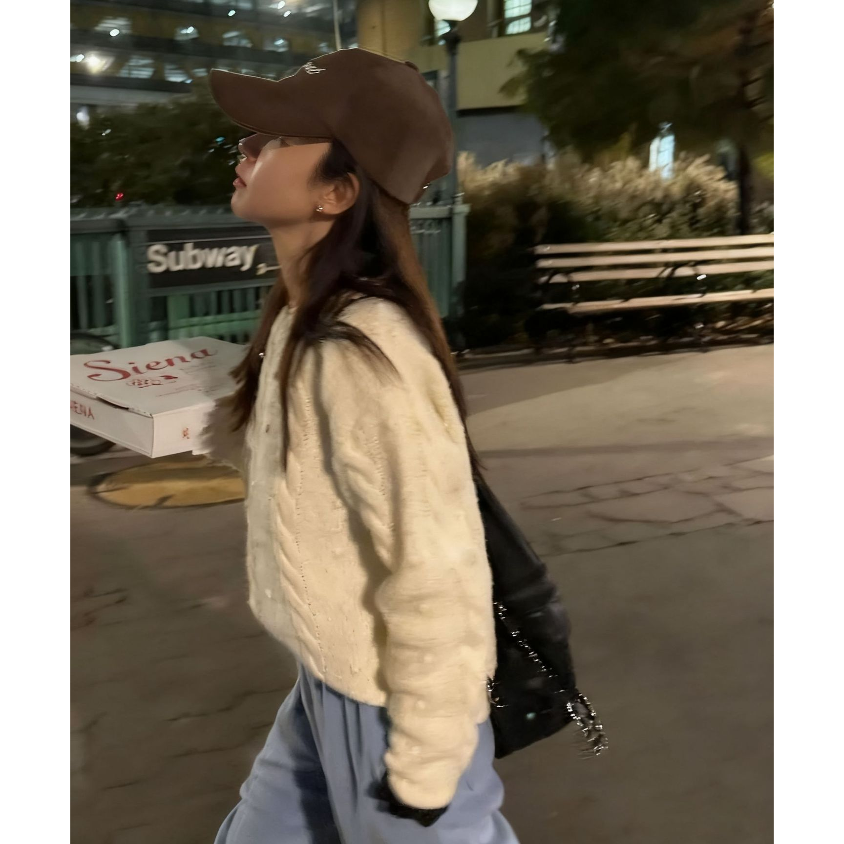 秒发！慵懒温柔套头羊毛针织衫25秋季韩国气质纯色圆领麻花毛衣女