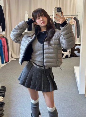 陆续！宋智雅同款2026新款韩国90鸭绒立领排骨羽绒服/拉链马甲女