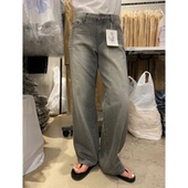 复古低腰阔腿牛仔裤 女26春新款 韩国held 秒发 r慵懒感直筒休闲裤