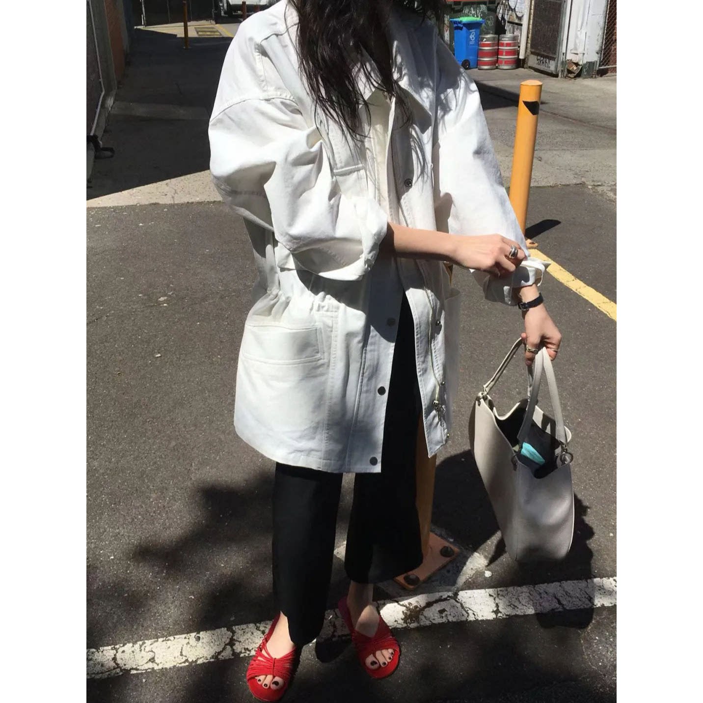 现货！26春新款韩国东大门呼吸家breathe抽绳收腰工装风夹克外套