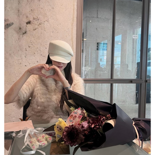 韩国东大门代购高端狐狸毛短外套五分袖优雅皮草