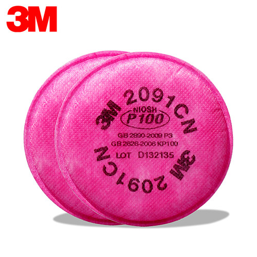3m2个装p100玻璃纤维防尘口罩