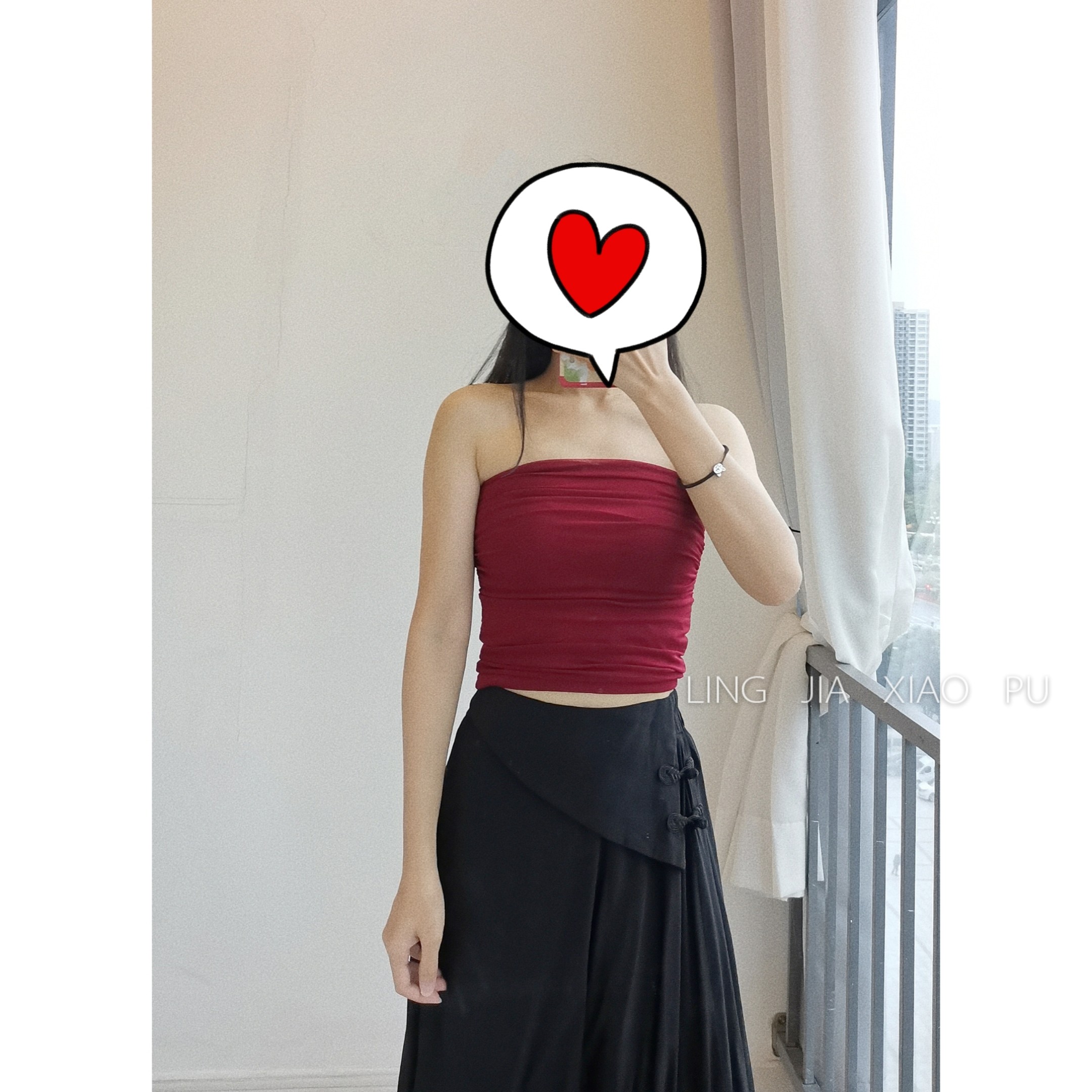 【聆家】清仓~纯欲风酒红短款弹力网纱无肩带抹胸0.080kg两件包邮,女装/女士精品,抹胸,淘宝优惠券,粉丝福利购,淘宝优惠卷