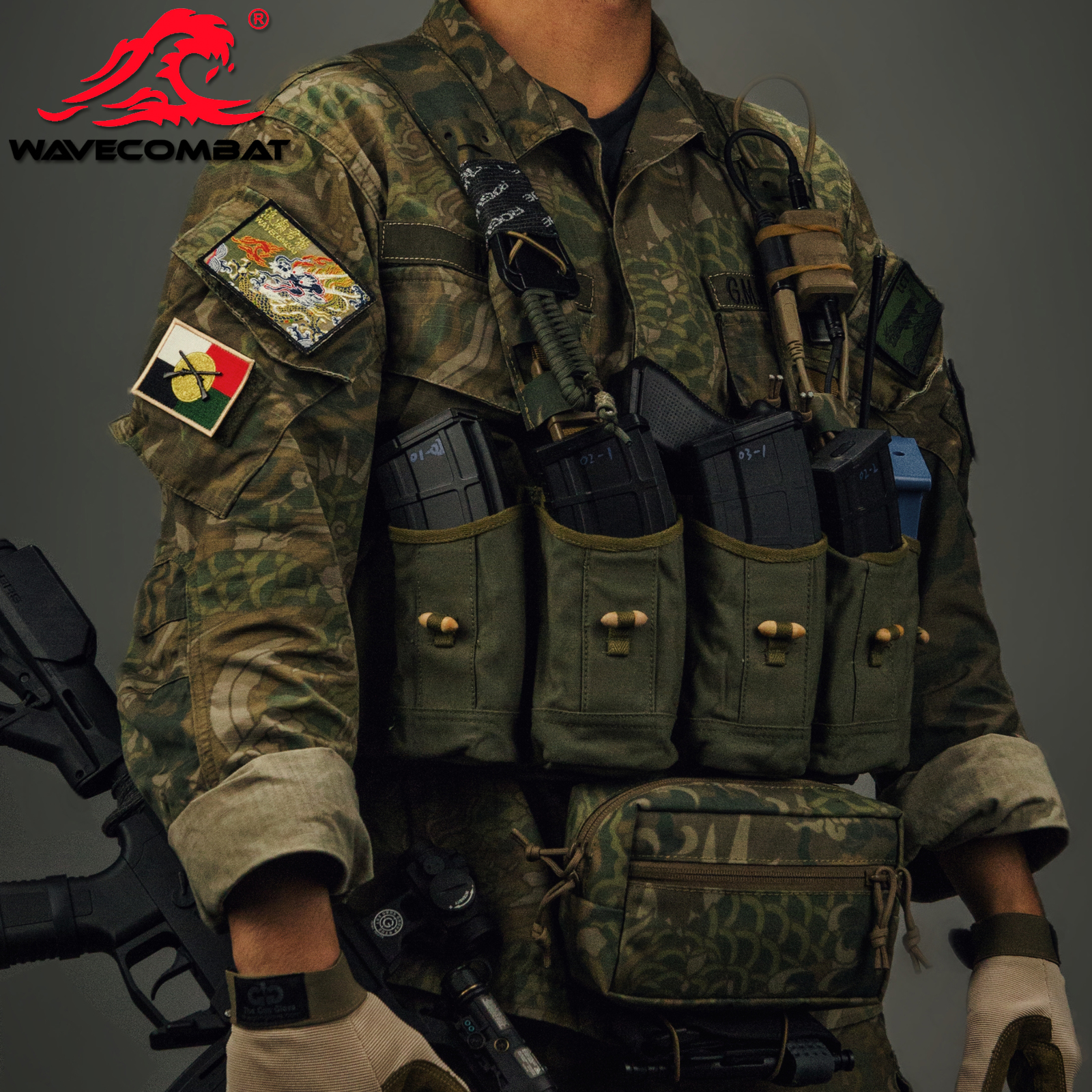 浪潮君物背心携行具龙纹迷彩