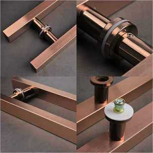 1.8米120元玻璃门拉手不锈钢拉丝玫瑰金木门拉手KTV包厢大门把手