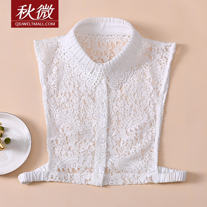 秋微假领春季新款镂空子女衬衫